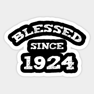 Blessed Since 1924 Cool Birthday Christian Sticker